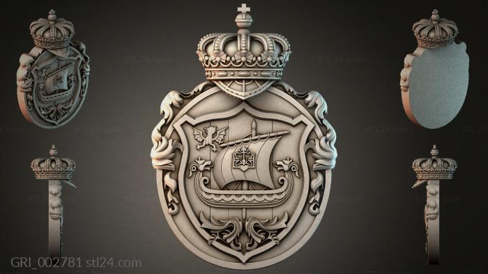 Гербы фентези (GRI_002781) 3D модель для ЧПУ станка