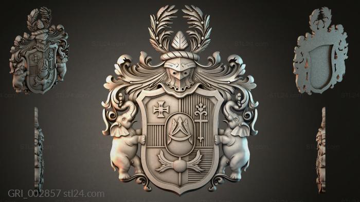 Гербы фентези (GRI_002857) 3D модель для ЧПУ станка