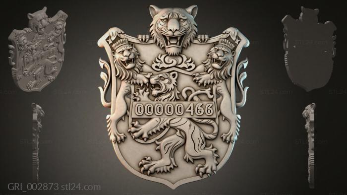 Гербы фентези (GRI_002873) 3D модель для ЧПУ станка