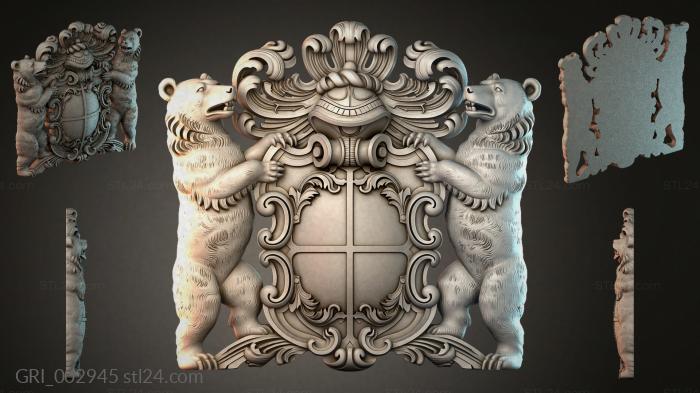 Гербы фентези (GRI_002945) 3D модель для ЧПУ станка