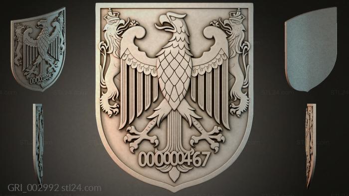 Гербы фентези (GRI_002992) 3D модель для ЧПУ станка