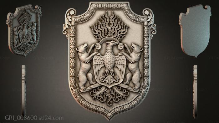 Гербы фентези (GRI_003600) 3D модель для ЧПУ станка