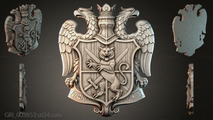Гербы фентези (GRI_003853) 3D модель для ЧПУ станка