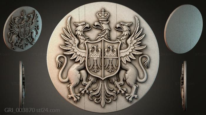 Гербы фентези (GRI_003870) 3D модель для ЧПУ станка
