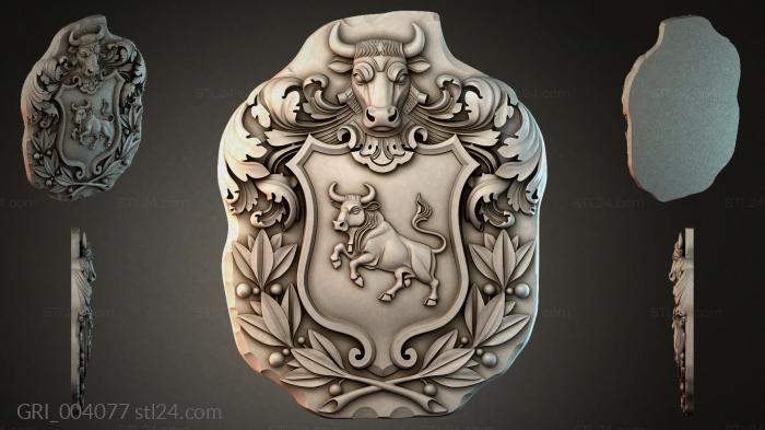 Гербы фентези (GRI_004077) 3D модель для ЧПУ станка