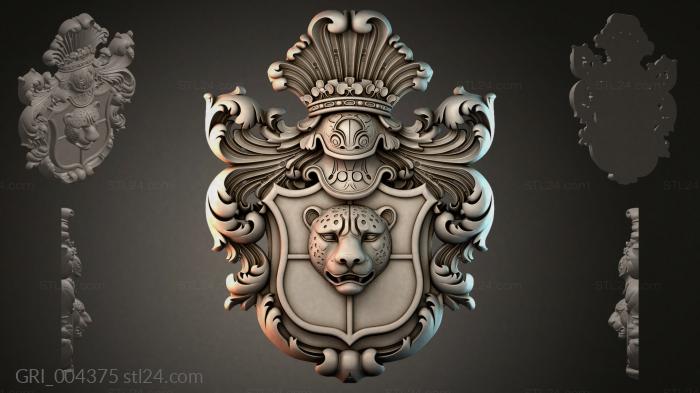 Гербы фентези (GRI_004375) 3D модель для ЧПУ станка