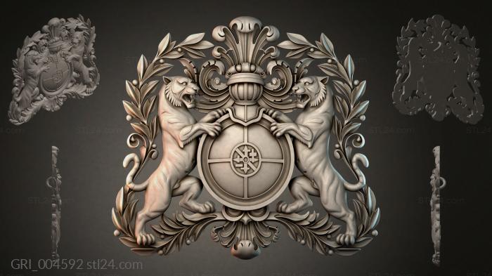 Гербы фентези (GRI_004592) 3D модель для ЧПУ станка