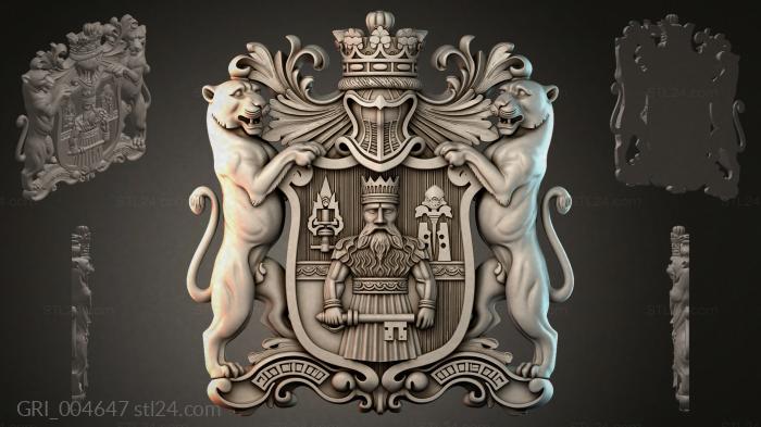 Гербы фентези (GRI_004647) 3D модель для ЧПУ станка