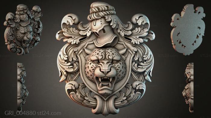 Гербы фентези (GRI_004880) 3D модель для ЧПУ станка