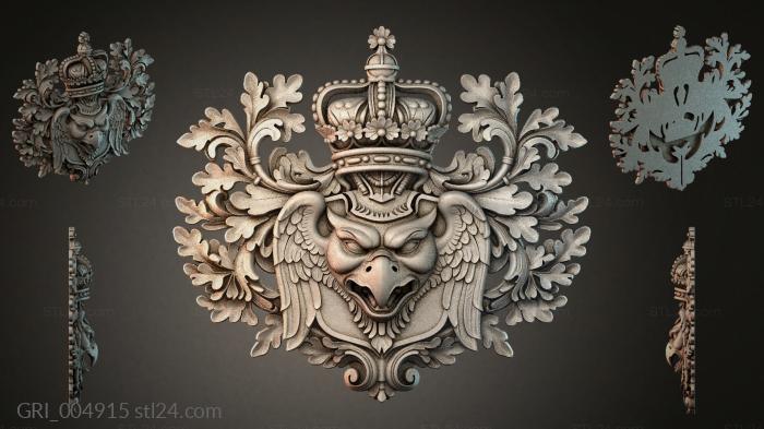 Гербы фентези (GRI_004915) 3D модель для ЧПУ станка