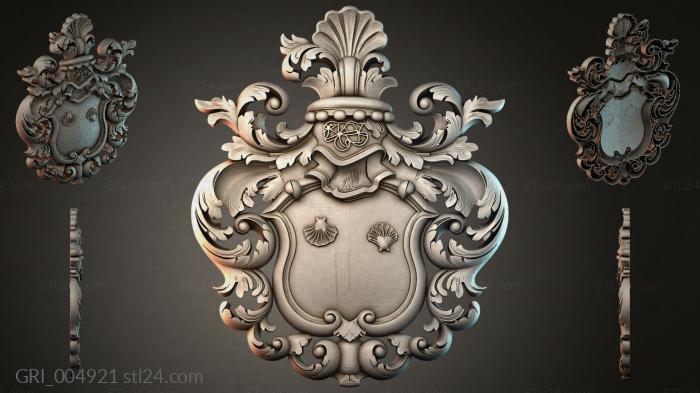 Гербы фентези (GRI_004921) 3D модель для ЧПУ станка