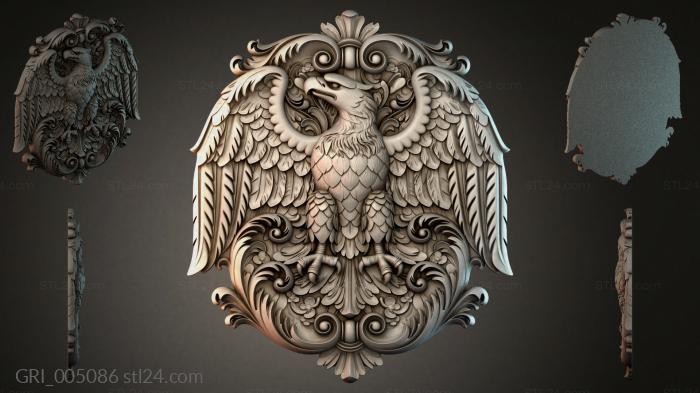 Гербы фентези (GRI_005086) 3D модель для ЧПУ станка