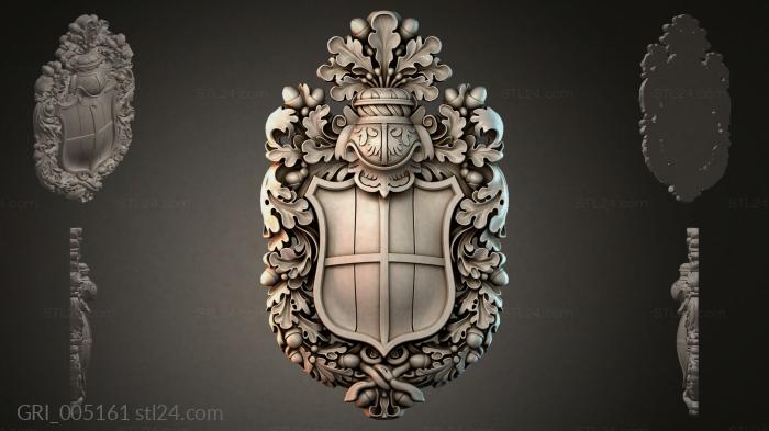 Гербы фентези (GRI_005161) 3D модель для ЧПУ станка
