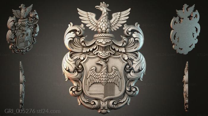 Гербы фентези (GRI_005276) 3D модель для ЧПУ станка
