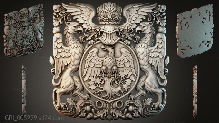 Гербы фентези (GRI_005279) 3D модель для ЧПУ станка