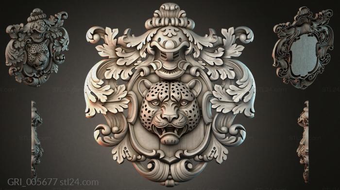 Гербы фентези (GRI_005677) 3D модель для ЧПУ станка