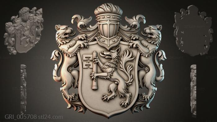 Гербы фентези (GRI_005708) 3D модель для ЧПУ станка