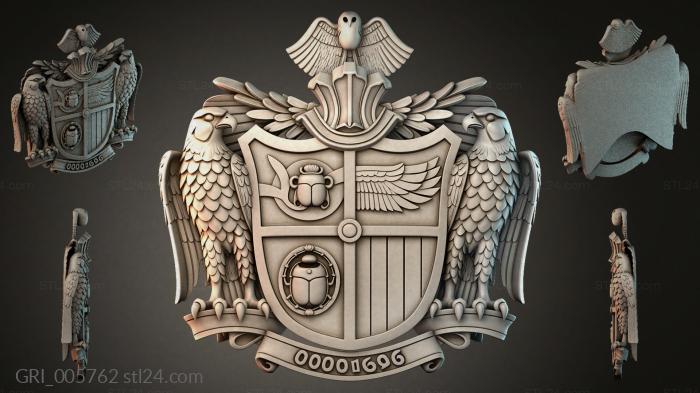 Гербы фентези (GRI_005762) 3D модель для ЧПУ станка