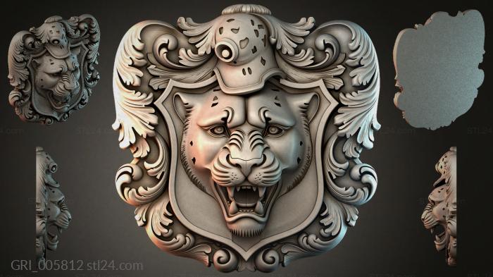Гербы фентези (GRI_005812) 3D модель для ЧПУ станка