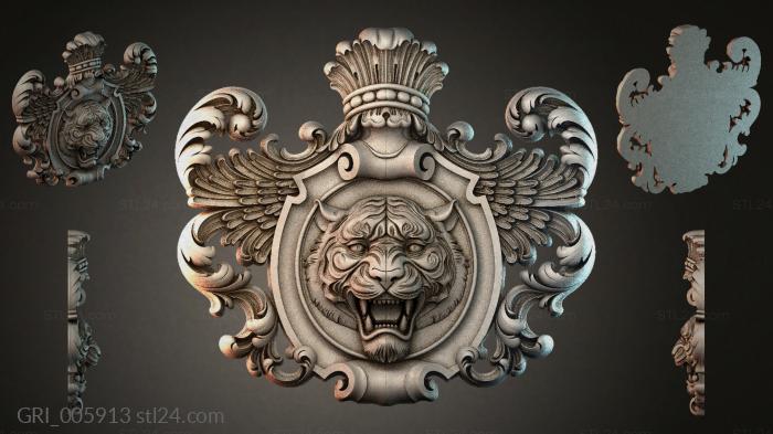 Гербы фентези (GRI_005913) 3D модель для ЧПУ станка