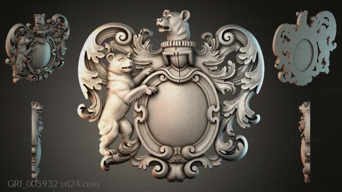Гербы фентези (GRI_005932) 3D модель для ЧПУ станка