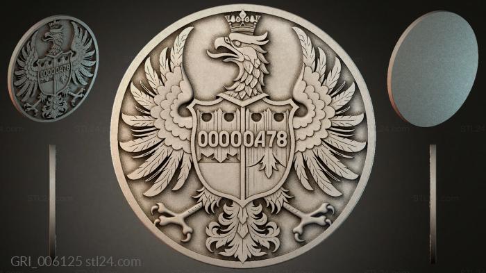 Гербы фентези (GRI_006125) 3D модель для ЧПУ станка