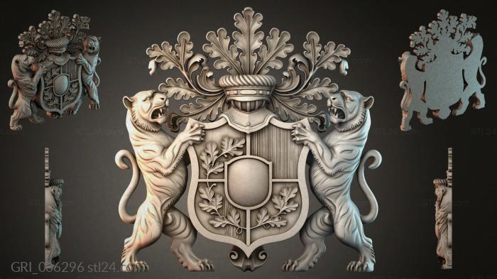 Гербы фентези (GRI_006296) 3D модель для ЧПУ станка