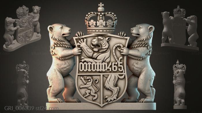 Гербы фентези (GRI_006339) 3D модель для ЧПУ станка
