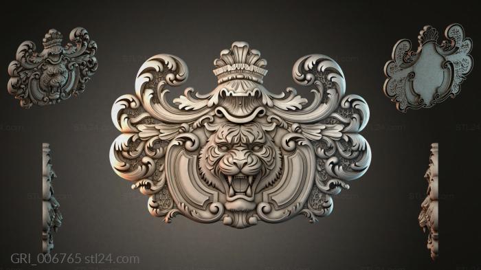 Гербы фентези (GRI_006765) 3D модель для ЧПУ станка