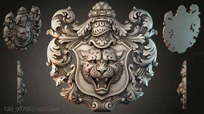 Гербы фентези (GRI_007053) 3D модель для ЧПУ станка