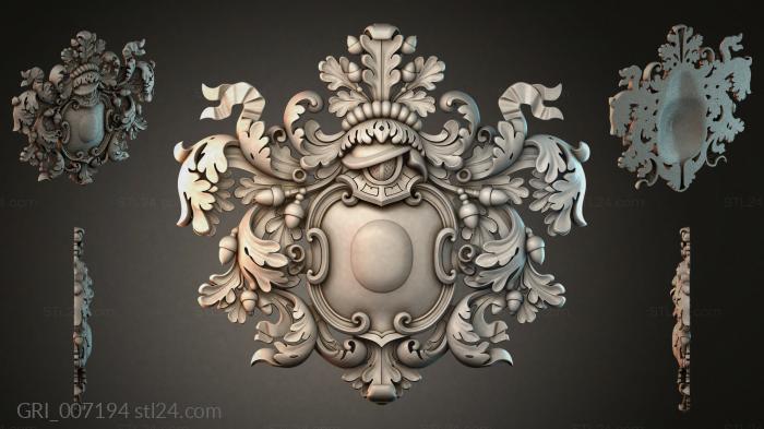 Гербы фентези (GRI_007194) 3D модель для ЧПУ станка
