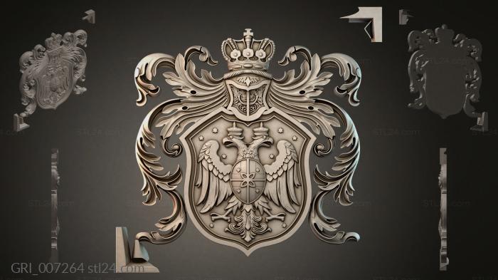 Гербы фентези (GRI_007264) 3D модель для ЧПУ станка