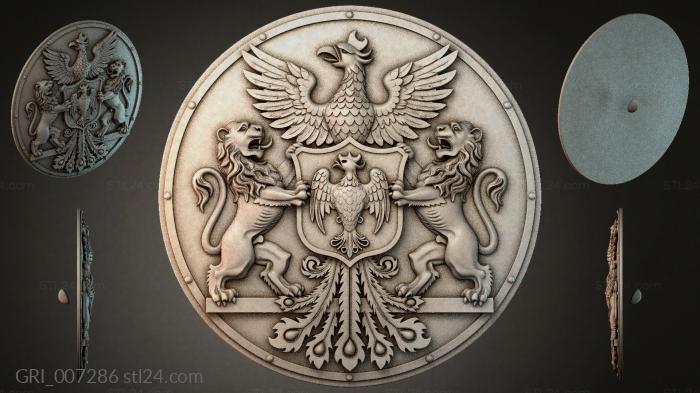 Гербы фентези (GRI_007286) 3D модель для ЧПУ станка