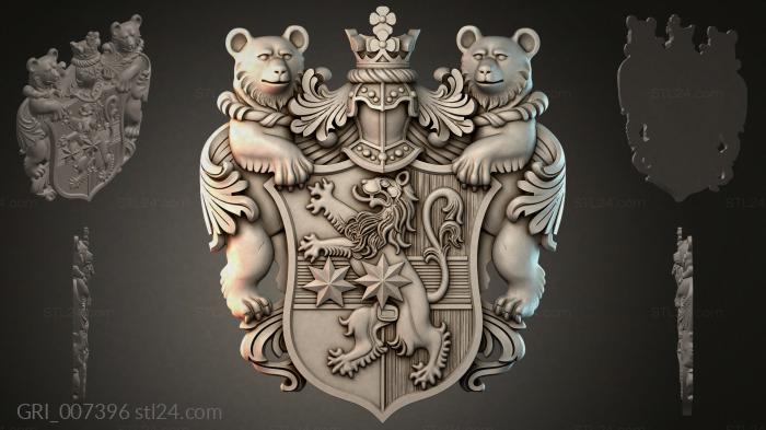 Гербы фентези (GRI_007396) 3D модель для ЧПУ станка