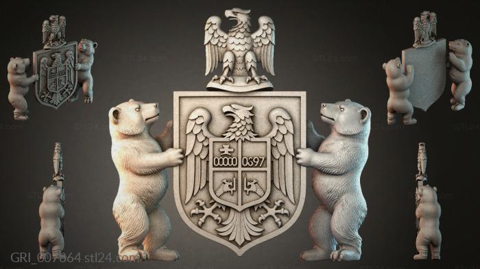 Гербы фентези (GRI_007864) 3D модель для ЧПУ станка