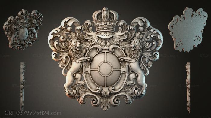 Гербы фентези (GRI_007979) 3D модель для ЧПУ станка