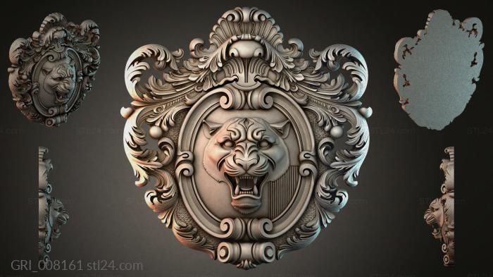 Гербы фентези (GRI_008161) 3D модель для ЧПУ станка