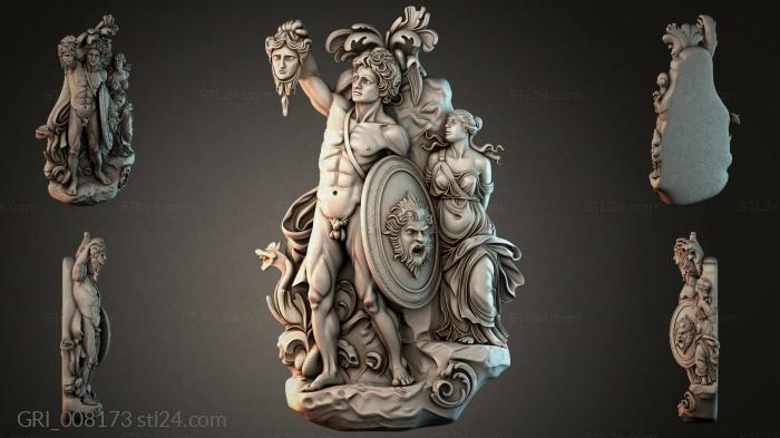 Гербы фентези (GRI_008173) 3D модель для ЧПУ станка