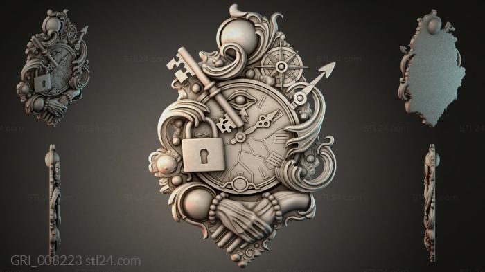 Гербы фентези (GRI_008223) 3D модель для ЧПУ станка