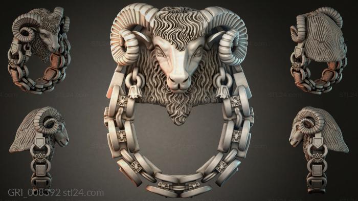 Гербы фентези (GRI_008392) 3D модель для ЧПУ станка