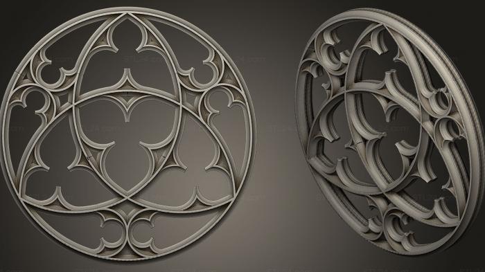 Горельефы и барельефы фэнтези (Роза готическая яркая, GRLFF_0013) 3D модель для ЧПУ станка