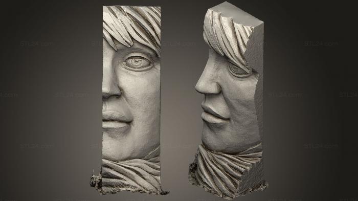 Горельефы и барельефы фэнтези (Лицо I Саймона О Рурка, GRLFF_0030) 3D модель для ЧПУ станка