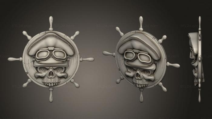 High reliefs and bas-reliefs of fantasy (Anchor Skull head 2, GRLFF_0068) 3D models for cnc