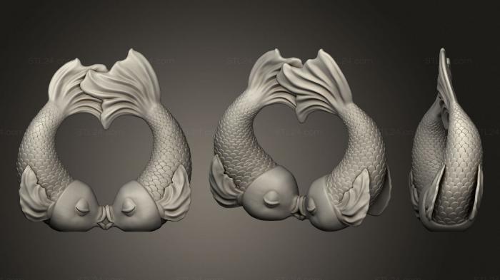 Горельефы и барельефы фэнтези (Рыба с пузырем 2, GRLFF_0139) 3D модель для ЧПУ станка