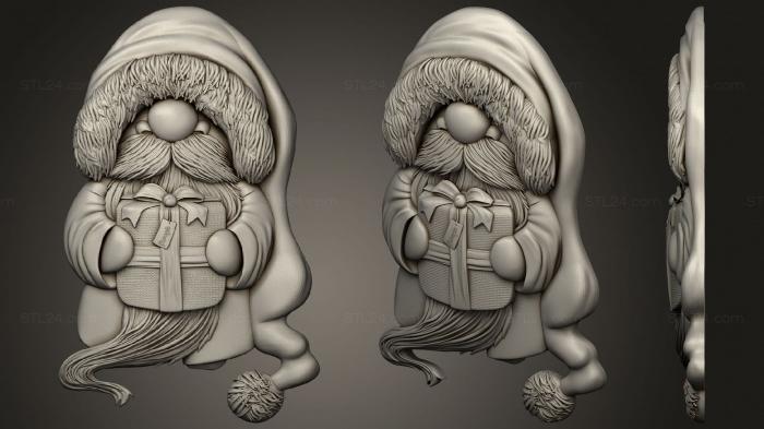High reliefs and bas-reliefs of fantasy (Funny Santa, GRLFF_0147) 3D models for cnc