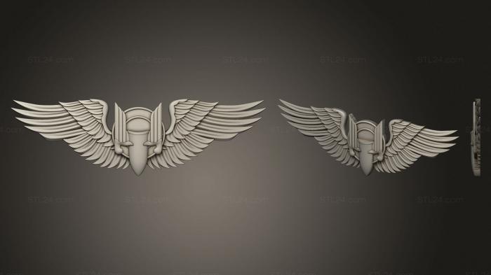 High reliefs and bas-reliefs of fantasy (Gunner Wings, GRLFF_0152) 3D models for cnc