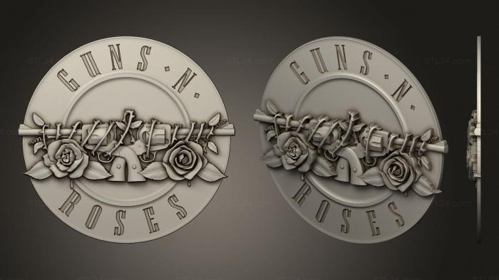 High reliefs and bas-reliefs of fantasy (Guns N Roses, GRLFF_0153) 3D models for cnc