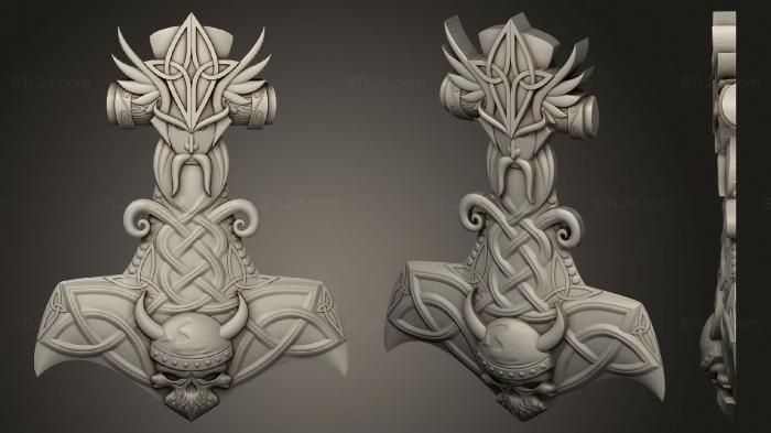High reliefs and bas-reliefs of fantasy (Hammer WITH SWORD, GRLFF_0154) 3D models for cnc
