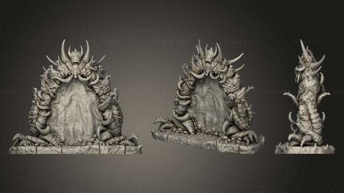 High reliefs and bas-reliefs of fantasy (Helgate Portal, GRLFF_0156) 3D models for cnc