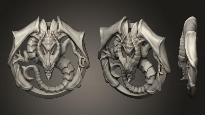 High reliefs and bas-reliefs of fantasy (Medallon Caevania, GRLFF_0187) 3D models for cnc